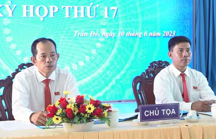 Kỳ họp thứ 17 HĐND huyện Trần Đề